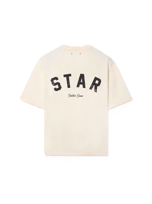 Relaxed fit t-shirt/ cotton jersey/ vintage treatment/ star golden goose print Golden Goose | GUP01873.P002418.11616ARTIC WOLF
